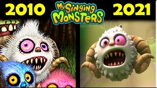 Evolution of My Singing Monsters GamesApps 20102021 4k [upl. by Olgnaed257]