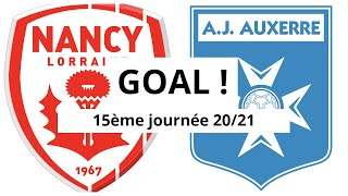 Nancy  AJ Auxerre 11 GOAL 32 Mathias Autret 15ème journée 202021 [upl. by Merril]