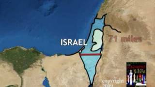 Israels land mass as compared to the countries surrounding it [upl. by Aicilev]