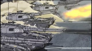 Tank scene from Gundam The Origin I film  With War thunder soundtrack [upl. by Atinus]