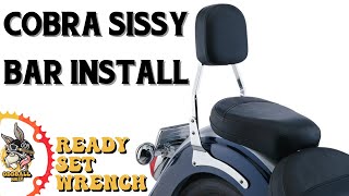 How To Upgrade Your Ride Installing A Cobra Sissy Bar [upl. by Lazor626]