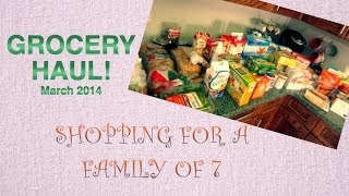 GROCERY HAUL  March 2014  ModernMomReviews [upl. by Ennairoc]