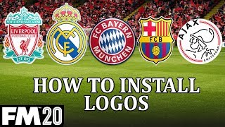 Football Manager 2020  How to install a logo pack in fm20 get real club logos and badges in fm20 [upl. by Aivalf]