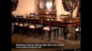 Extending Victorian Dining Table Set Luxury Chairs [upl. by Winstonn119]