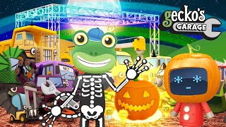 Truck Halloween Party At Geckos Garage｜Spooky Carwash｜Funny Cartoon For Kids｜Toddler Fun Learning [upl. by Nnylcaj158]