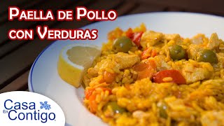 Paella de Pollo con Verduras Receta Facil [upl. by Neilson747]