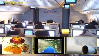 Austrian Boeing 777200 Business Class from Vienna to Bangkok By AirClips full flight series [upl. by Goldie]