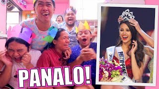 MISS UNIVERSE 2018 REACTION VIDEO PANALO SI CATRIONA GRAY  LC VLOGS 215 [upl. by Enial186]