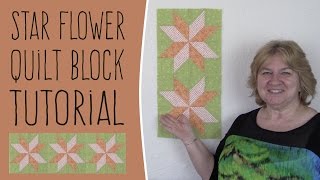 Quilting Blocks Star Flower Quilt Block Tutorial Like Lemoyne Star Quilt [upl. by Mathis930]