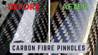 How to fill Carbon Fibre pinholes PERFECT finish every time Prepreg Infusion Great for small parts [upl. by Husch]