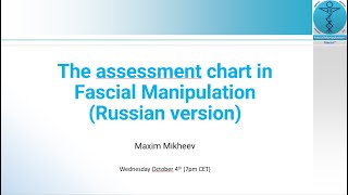 The assessment chart in Fascial Manipulation Russian version [upl. by March904]