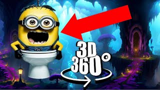 Skibidi Toilet Minion Challenge 360º VR Video [upl. by Kinemod]