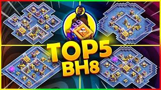 TOP 5 Best BUILDER HALL 8 COC Bases with Links  Builder Base 20 [upl. by Annuahsal]