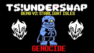 SANS Crossbones Boss Fight GENOCIDE  TSUNDERSWAP V2 STARLIGHT ISLE  UNDERTALE FANGAME [upl. by Nisotawulo]