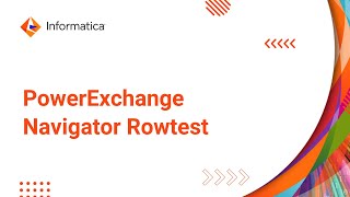 PowerExchange Navigator Rowtest [upl. by Pratt]