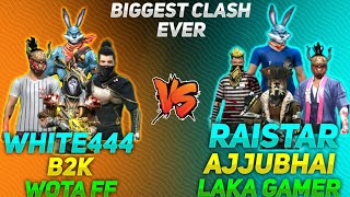 WHITE444B2KWOTA FF VS RAISTARLAKA GAMERAJJUBHAI  BIGGEST CLASH EVER  WHO WON [upl. by Adamsun]