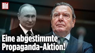 Gerhard Schröder trifft Putin  GeheimMission in Moskau [upl. by Dnomyad97]