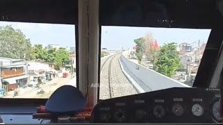 CAB RIDE❗Jalur Baru Kadipiro Solo Balapan Via Jembatan Layang❗Dari Kabin Masinis [upl. by Anerec]