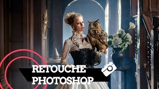 RETOUCHE PHOTOSHOP 1 Mélodie et le Hibou [upl. by Nennahs554]