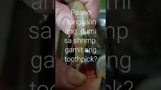 PAANO TANGGALIN ANG DUMI SA SHRIMP GAMIT ANG TOOTHPICK shrimp healthylifestyle healthy [upl. by Isaacson]