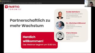 Partnerschaftlich zu mehr Wachstum  FAIRTIQ Forum 17092024 [upl. by Angrist188]