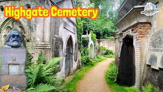 Highgate Cemetery London Walk  Karl Marx a Vampire and More [upl. by Adnir591]