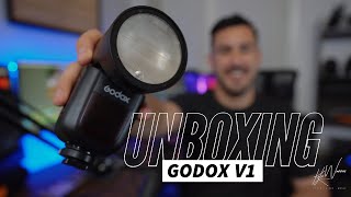 Godox V1 Round Head Speedlight Unboxing amp Overview [upl. by Aldos112]