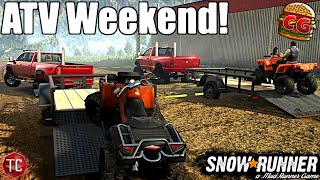 SnowRunner 4Wheeler WEEKEND TRIP ATV RACING ADVENTURE TC amp Camodo [upl. by Itram]