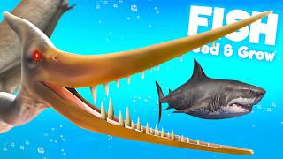 Upgrading NEW Pteranodon in Feed amp Grow Fish [upl. by Nylarej]