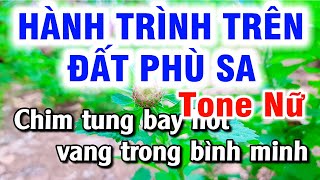 Karaoke Hành Trình Trên Đất Phù Sa Tone Nữ Nhạc Sống Cha Cha  Hoài Phong Organ [upl. by Aroel]