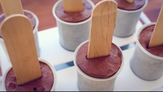 DIY HEALTHY CACAO MINT FUDGESICLES Dairy free [upl. by Dlonyer]