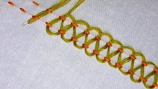 Hand Embroidery  Border Design  Hand Embroidery Designs33 [upl. by Kiele]