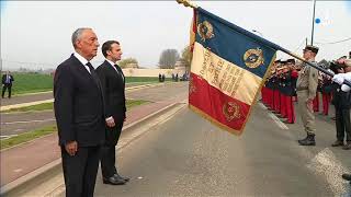 Cérémonie de Richebourg  arrivée des Présidents et hymnes au drapeau [upl. by Meggs320]