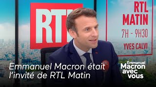 Emmanuel Macron répond aux questions dAlba Vantura et François Lenglet sur RTL [upl. by Maddie]