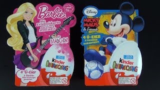 Kinder Überraschung  Disney Mickey Maus amp Barbie Neue Serie 2014 Kinder Surprise [upl. by Boonie275]