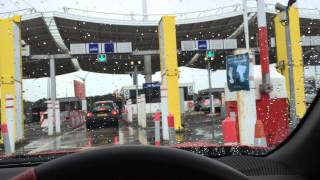 Passing the UK Border Control booth at Eurotunnel Calais France [upl. by Odranreb]