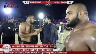 FINAL SARHALA RANUAN VS SHAHKOT LIONS  Bajwa Kalan SHAHKOT Kabaddi Cup 2019  LIVE KABADDI [upl. by Anilrats]