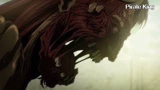 English Dubbed Eren uses the War Hammer titan power to fight Reiner And Galliard Attack On Titan [upl. by Airogerg386]