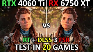 RTX 4060 Ti vs RX 6750 XT  Test in 20 Games  1080p  1440p  Performance battle 🔥  2024 [upl. by Odrick986]