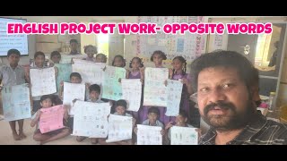 5th Class English Project Work Opposite words [upl. by Elirpa765]