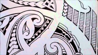 How to sketch a tribal polynesian maori shoulder tattoo [upl. by Sophy]