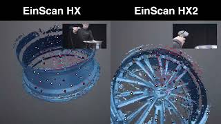 Wheel Hub Scanning（Speed Compare EinScan HX2 vs HX） [upl. by Sladen]