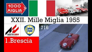 Mille Miglia 55  Stage 1Brescia f  Lancia D24  TvCam [upl. by Duer228]