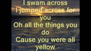 ColdplayYellowLyrics [upl. by Joshua]