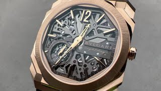 Bulgari Octo Finissimo Skeleton 8 Days 103667 BVLGARI Watch Review [upl. by Ehgit]