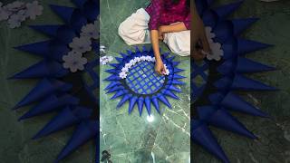 Beautiful paper flowers wall hanging 🫶🏻 shorts youtubeshorts viral crafts diy trending fun [upl. by Aihsemat]