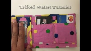 DIY Trifold Wallet Tutorial [upl. by Poyssick]