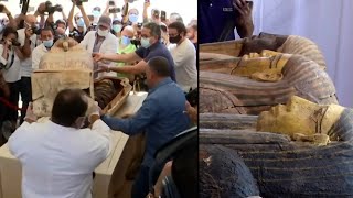 Sealed Ancient Egyptian Coffin Is Opened [upl. by Hauge696]