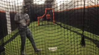 Mercers Kyle Lewis takes cuts in the cage [upl. by Hoj234]