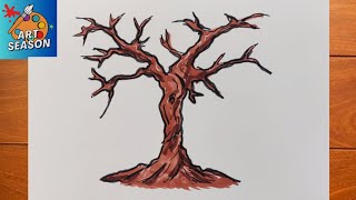 How to Draw a Dead Tree Step by Step [upl. by Forsyth107]